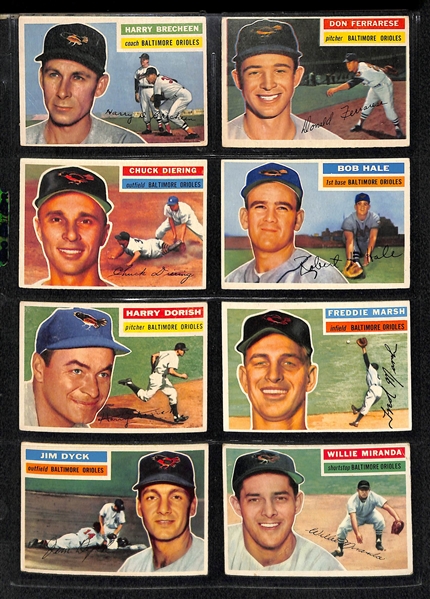 Lot Of 63 1954-56 Baltimore Orioles & Colts Cards